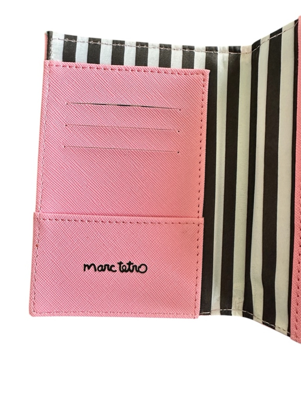 Marc Tetro Yorkie Pink Passport Cover Faux Leather Travel Wallet Card Case - Picture 4 of 6